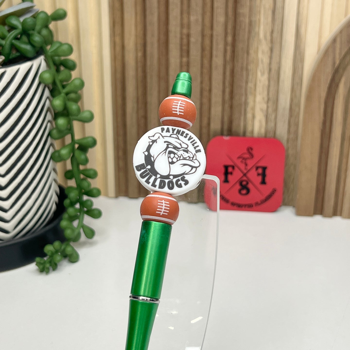 Bulldog Football Plastic Pen